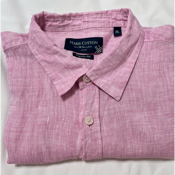 Haris Cotton 100% linenlightweight Beachy Nautical Vacation Shirt. Size XL 🌿🏖️ - Picture 4 of 7